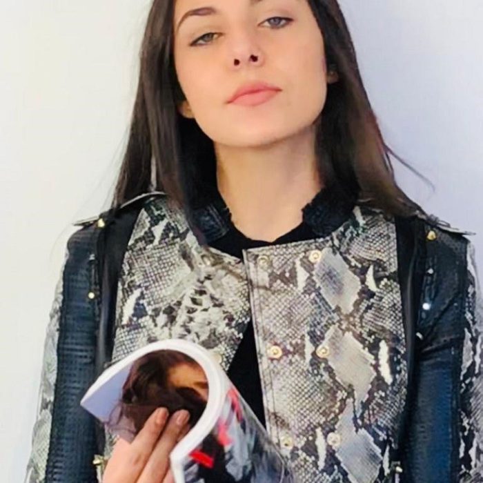 CHAQUETA DE PIEL ESTAMPADO PITÓN BLANCO Y NEGRO