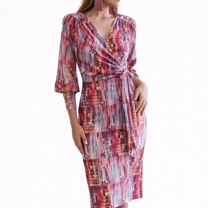 VESTIDO MIDI KAHYRA ESTAMPADO Y CINTURÓN