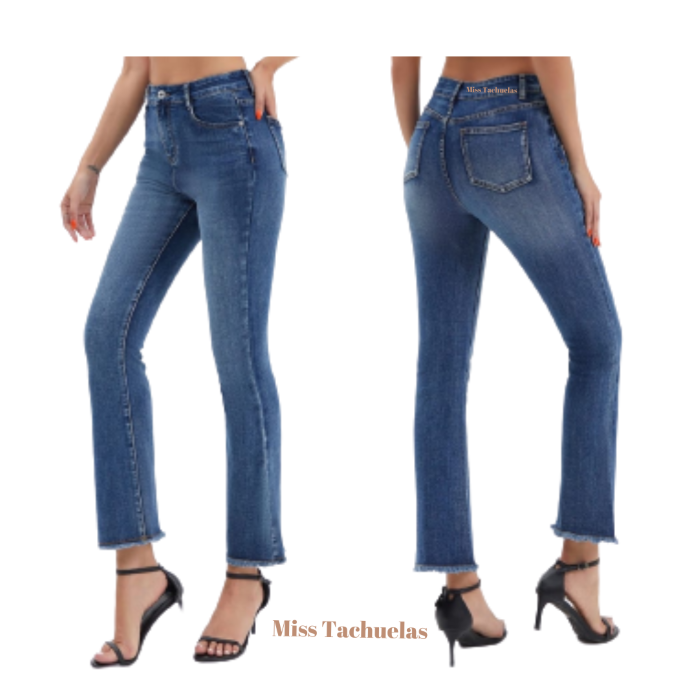 JEANS LAVADO PIEDRA DE CAMPANA TOBILLEROS
