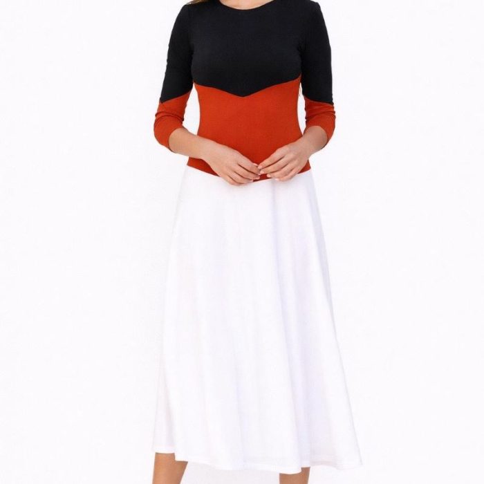 VESTIDO MIDI TRICOLOR CAYRO INVITADAS