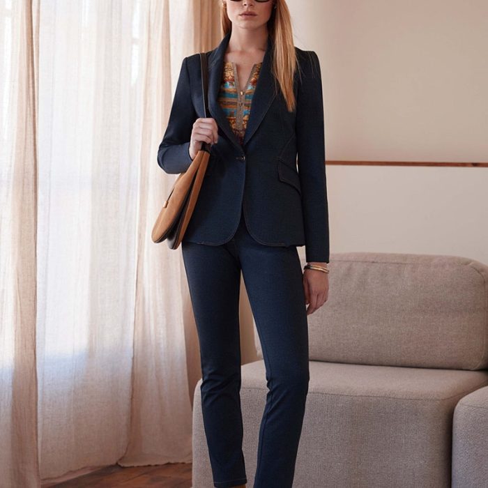 PANTALÓN ARGGIDO EFECTO DENIM CON PESPUNTES 49001