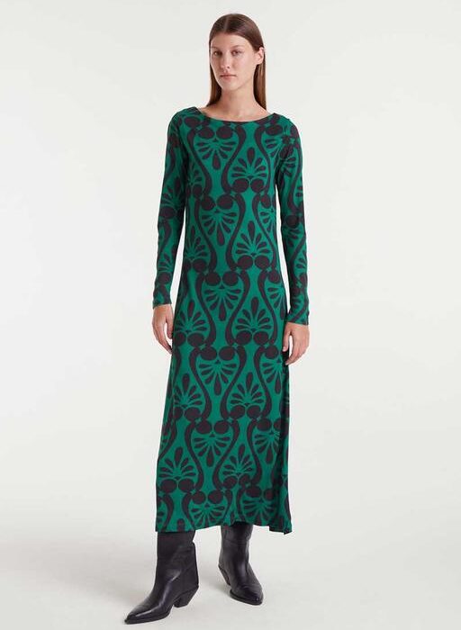 VESTIDO LARGO CON ESTAMPADO BAROQUE COMPAÑÍA FANTÁSTICA