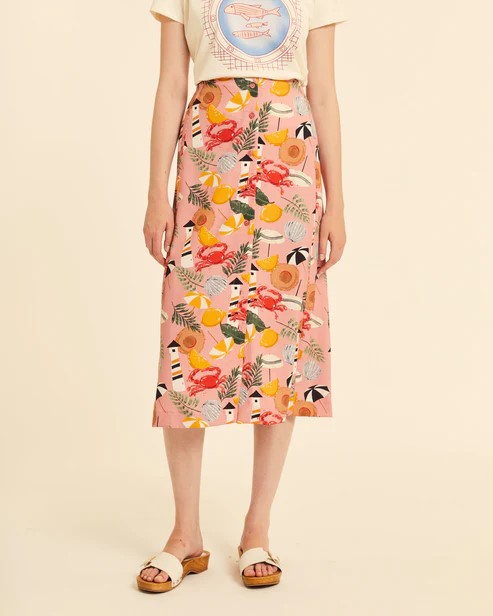 FALDA MIDI SEASHORE PEPALOVES