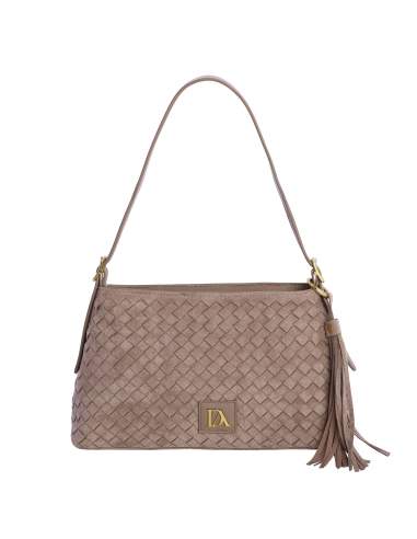 Bolso de hombro Honey Don Algodón antelina trenzada vista frontal
